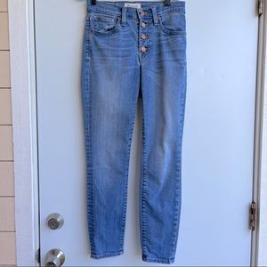 Madewell 9” Hi Rise Skinny Skinny Crop Jeans Size 25